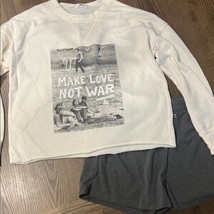 Cream Long Sleeve Pajama Set